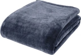 Coperta blu scuro in micropile 130x170 cm Raschel Velvet – Catherine Lansfield