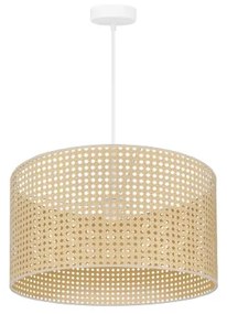 Duolla - Lampadario a sospensione con filo ROLLER RATTAN 1xE27/15W/230V diametro 45 cm beige