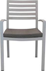 DEXTER - set tavolo in alluminio cm 160/240 x 90 x 75 h con 4 sedie e 2 poltrone Dexter