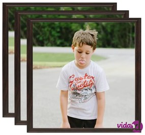 vidaXL Cornici Foto Collage 3 pz per Tavolo Nere 20x20 cm in MDF