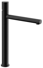 Miscelatore lavabo alto nero opaco senza leva in acciaio inox Gemini