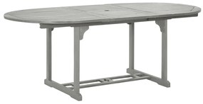 Tavolo da giardino grigio 200x100x75 cm in legno di acacia