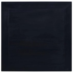 Tavolino salotto nero chiaro 68x68x30 cm in massello di mogano