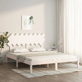 Giroletto Bianco 160x200 Cm İn Legno Massello /