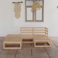 Set Divani da Giardino 5 pz in Legno Massello di Pino cod mxl 51089