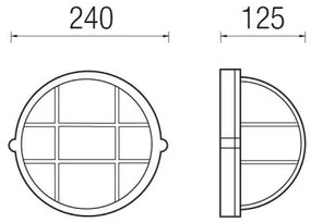 Alfa 24Ø con griglia larga led 17W 4000K