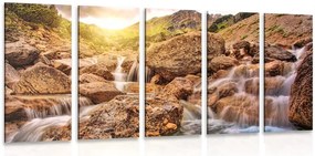Quadri 5 pezzi – Cascate alpine