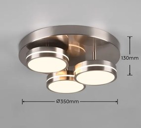Trio - Plafoniera a LED dimmerabile FRANKLIN 3xLED/8,5W/230V Ø 35 cm cromata