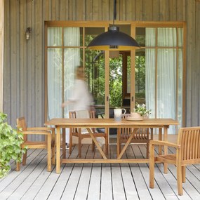 Tikamoon - Salotto da giardino in legno di acacia 200 Alba da 4 sedie