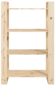 Libreria/divisorio 80x35x125 cm in legno massello di pino