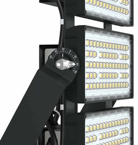 Faro Modulare LED 800W IP66, 167lm/W, Dimmerabile DALI - INVENTRONICS Colore Bianco Freddo 5.000K, Scegli l'angolo di illuminazione 90°, Scegli le staffe dei moduli Fisse