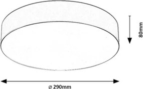 Rabalux 75065 - Plafoniera da esterno DOLEN 2xE27/9W/230V Ø 29 cm IP43 nero