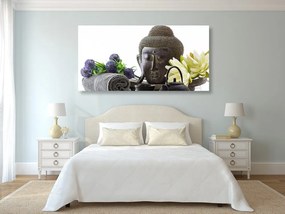 Quadro su tela – Natura morta wellness con Buddha
