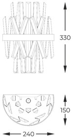Zuma Line W0567-02D-B57G - Applique CONSTANTINOPLE 2xG9/28W/230V oro