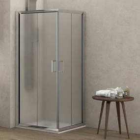 Kamalu - Box doccia 70x70 altezza 180cm vetro opaco K410
