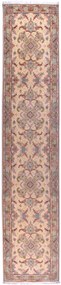 Tabriz Tappeto 430x90 Beige (Iran) Annodato A Mano
