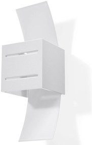 Applique in Alluminio e Vetro da parete LORETO G9 Bianca da interno
