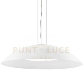Lena sospensione doppio vetro bianco 3 luci attacco e27 l.74cm