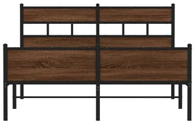 Giroletto senza materaso in metallo rovere marrone 160x200 cm