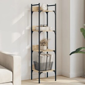 Libreria 4 Ripiani Rovere Sonoma 35x30x138,5 Legno Multistrato /