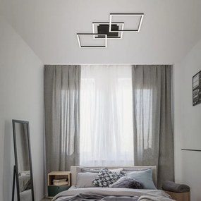 Plafoniera LED Frame nero IP20, 2600 lumen