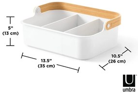 Organizzatore per bagno in plastica bianca Bellwood - Umbra