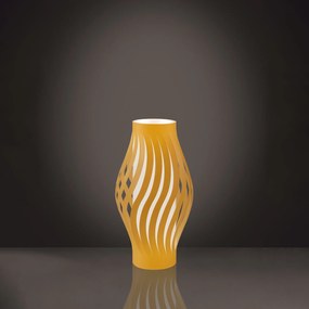 Lampada Da Scrivania Moderna Helios Polilux ® Ocra Pastello 1 Luce E27