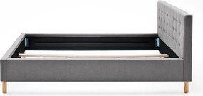 Letto singolo imbottito grigio chiaro rete non inclusa 120x200 cm Malin – Meise Möbel