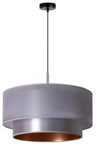 Duolla - Lampadario a sospensione con filo NANTES 1xE27/15W/230V diametro 45 cm argento/rame