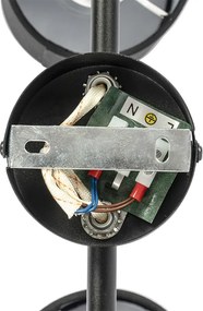 Faretto da soffitto nero con paralume nero 2 luci orientabile - Hetta