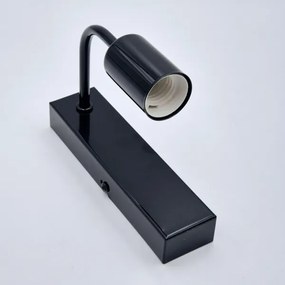 Applique ASTRID 1xE27/60W/230V nero lucido