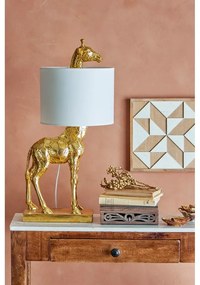 Lampada da tavolo dorata con paralume in tessuto (altezza 70 cm) Silas - Bloomingville