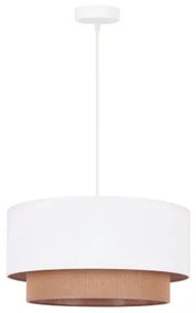 Duolla - Lampadario a sospensione con filo BOHO 1xE27/15W/230V diametro 45 cm bianco/marrone