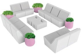 Sedia da giardino in polipropilene Tarida NEWGARDEN, seduta in pvc tessuto bianco