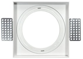 Portafaretto da Incasso AR111 Quadrato Orientabile 148x148mm - Bianco
