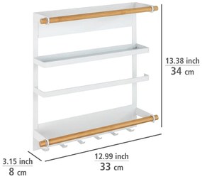 Organizzatore da parete bianco per la cucina Magna - Wenko