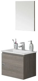 Mobile Moderno Salvaspazio Rovere Scuro 50x36,5 cm con 1 Anta