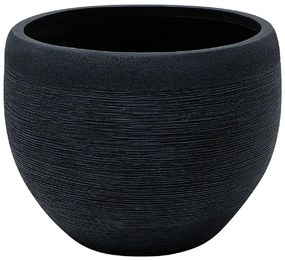 Vaso pietra nero 50 x 50 x 39 cm ZAKROS Beliani
