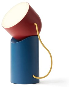 Lampada da tavolo a LED rosso-blu (altezza 14 cm) Orbe - Lexon