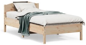 Letto Senza Materasso 75x190 Cm İn Legno Massello Pino /