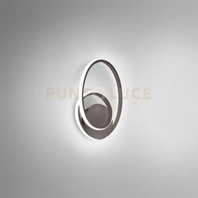 Diva a - applique led titanio in alluminio dimmerabile 3000k 1110lm...