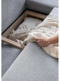 Divano letto a U grigio chiaro, angolo destro Scandic Lagom - Miuform