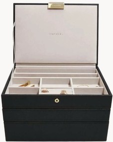 Set di 3 portagioie neri Classic Black