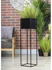 Portafiori 90x24 cm nero