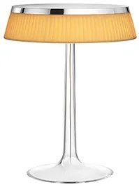 Flos Bon Jour Lampada Da Tavolo 41 cm a luce diffusa cromo con corona in tessuto