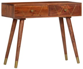 Tavolo Consolle 90x35x76 Cm İn Legno Massello Dacacia /
