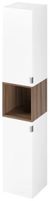 Colonna per mobile bagno Modern SENSEA 2 ante P 30 x L 30 x H 161.6 cm bianco e noce laccato truciolare