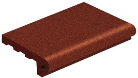 Piastrella da pavimento e rivestimento interno ed esterno 13.5 x 26 cm Sp. 11 mm Terminale in terracotta opaco rosso traffico medio (pei 2/5)