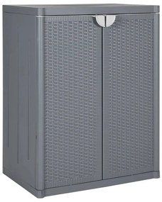 Armadio Da Giardino Grigio 65x45x88 Cm İn Rattan Pp /