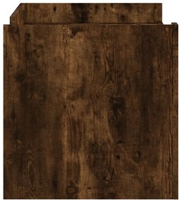 Tavolino salotto rovere fumo 100x50x50 cm in legno multistrato